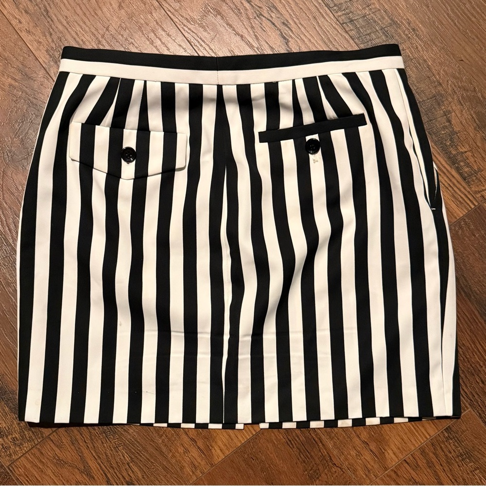 MARC JACOBS Black and White Striped Women's Skirt size 8 - Picture 2 of 11